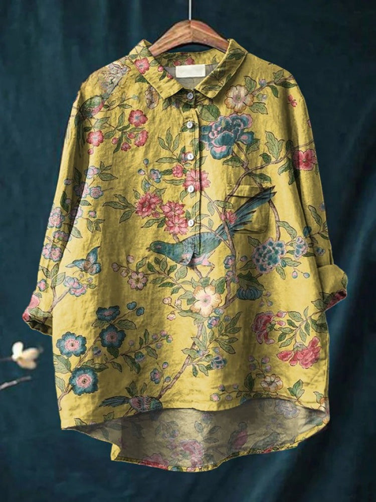 VELOURA | Camisa Elegante con Patrón Alix