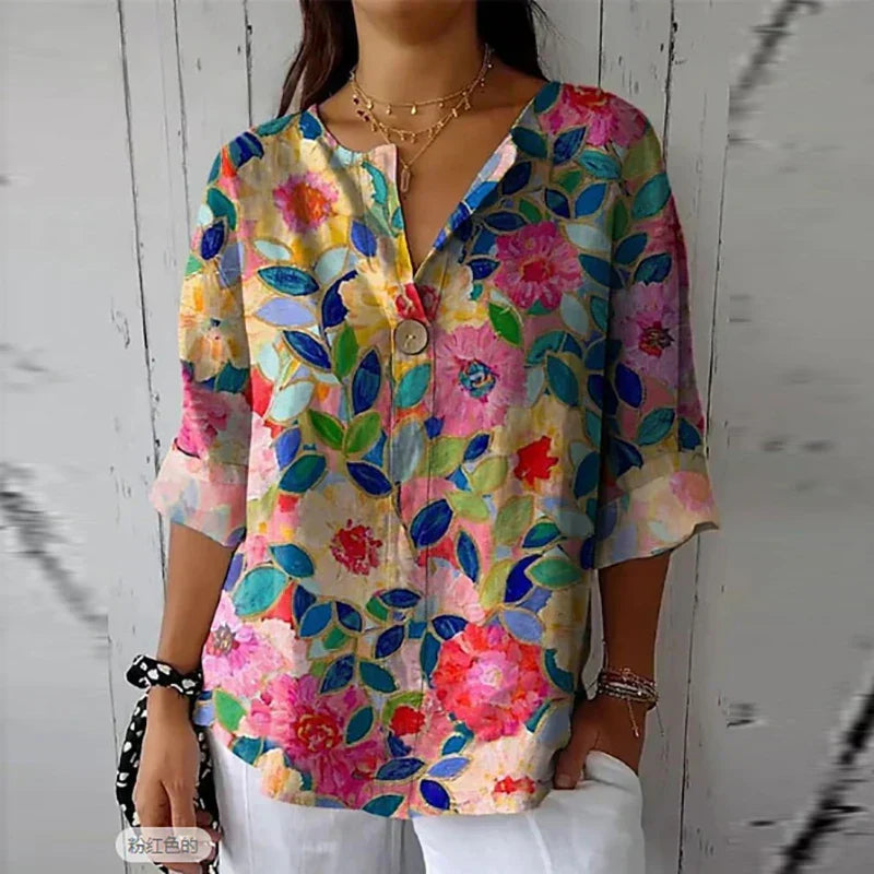 VELOURA | Blusa Floral Elegante Marie