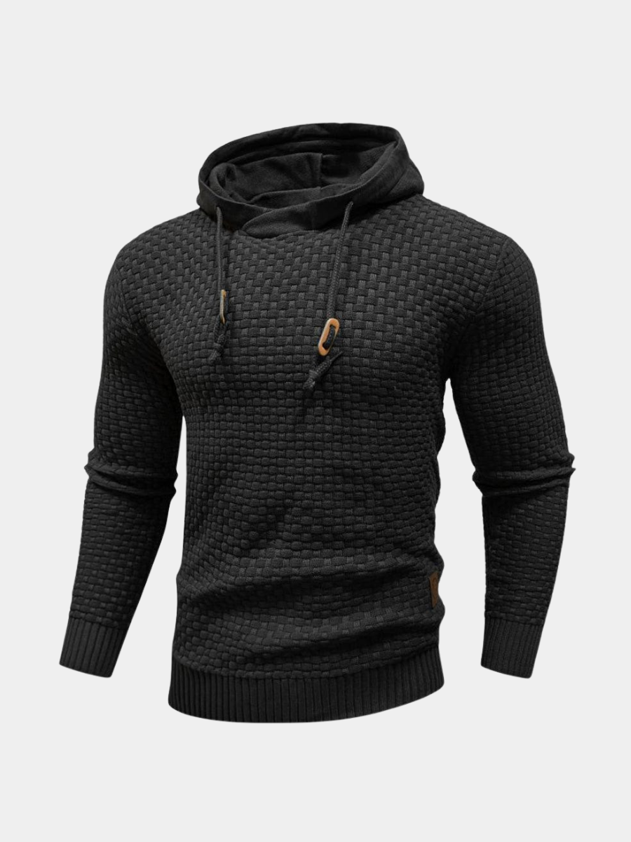 VELOURA | SUDADERA CLÁSICA CON CAPUCHA DE LANA PARA HOMBRE