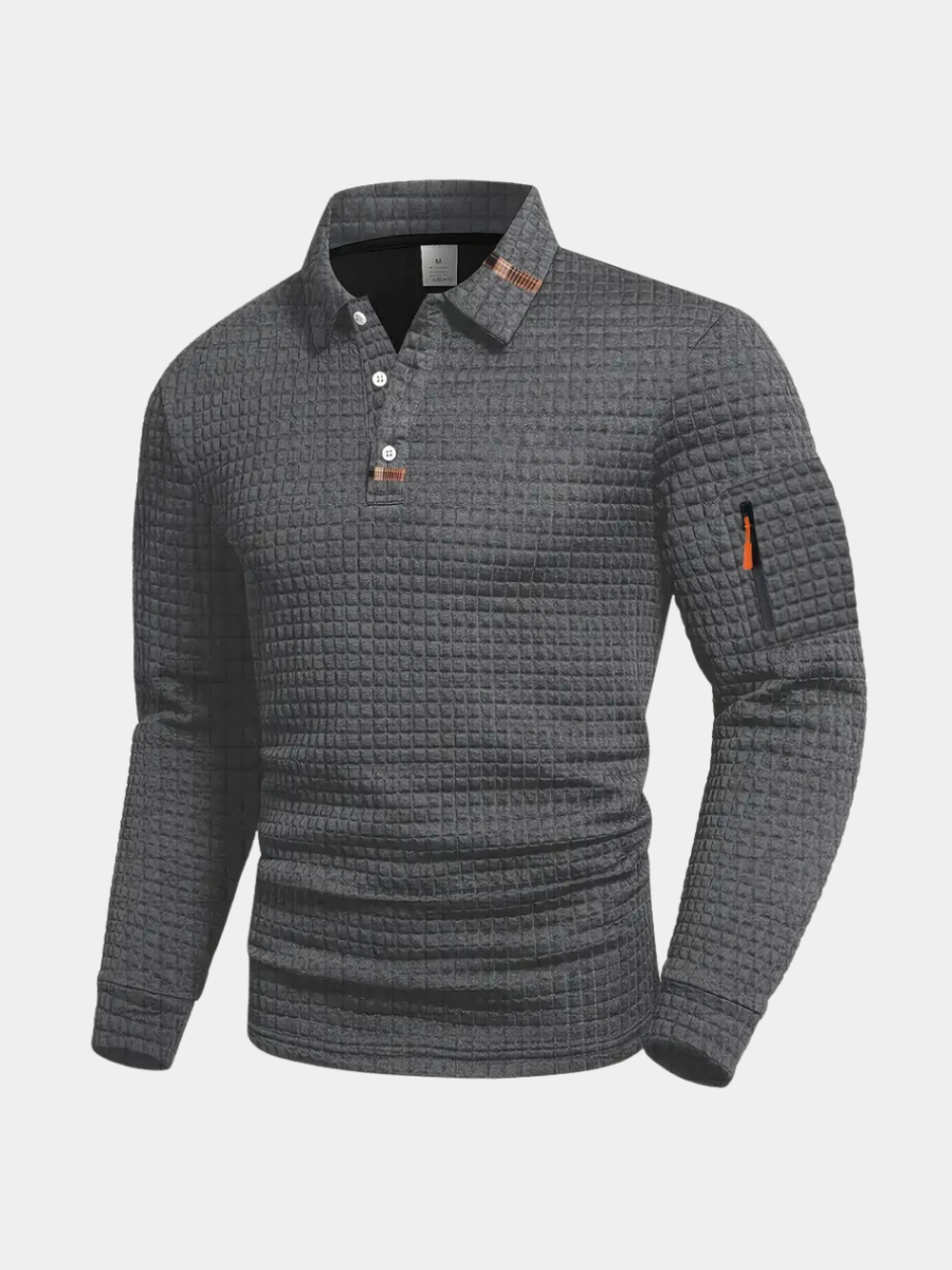 VELOURA | POLO DE MANGA LARGA TEXTURADA