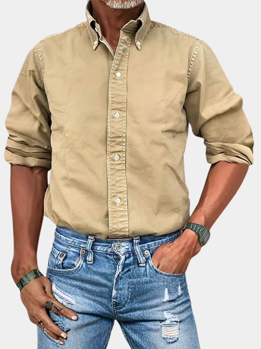 VELOURA | CAMISA DE MANGAS LARGAS ANTI-ARRUGAS PARA HOMBRE