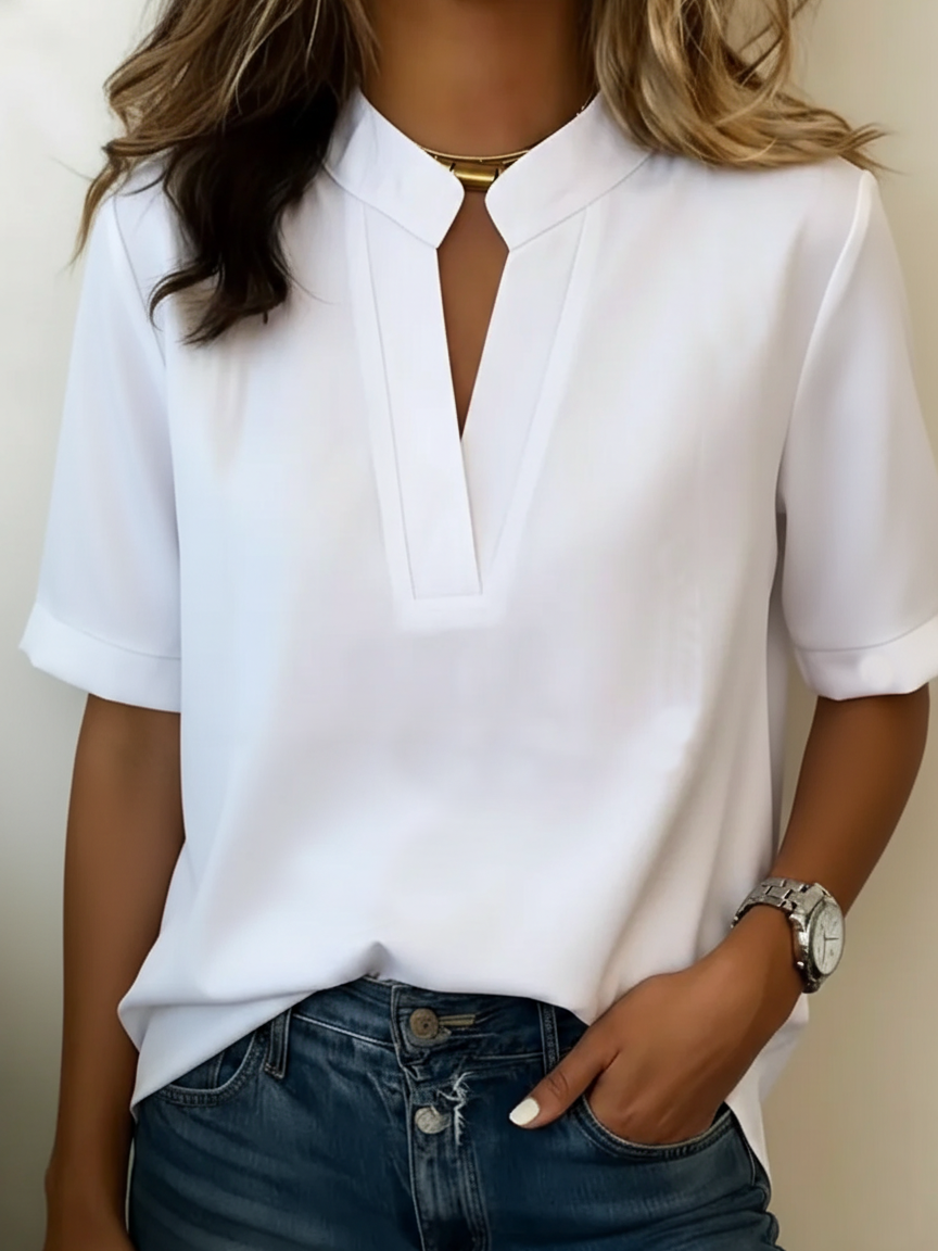VELOURA | Blusa Chic con Cuello en V Margaux