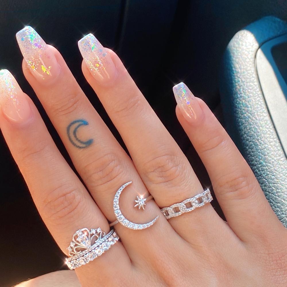 VELOURA | ANILLO LUNA Y ESTRELLA DE PLATA