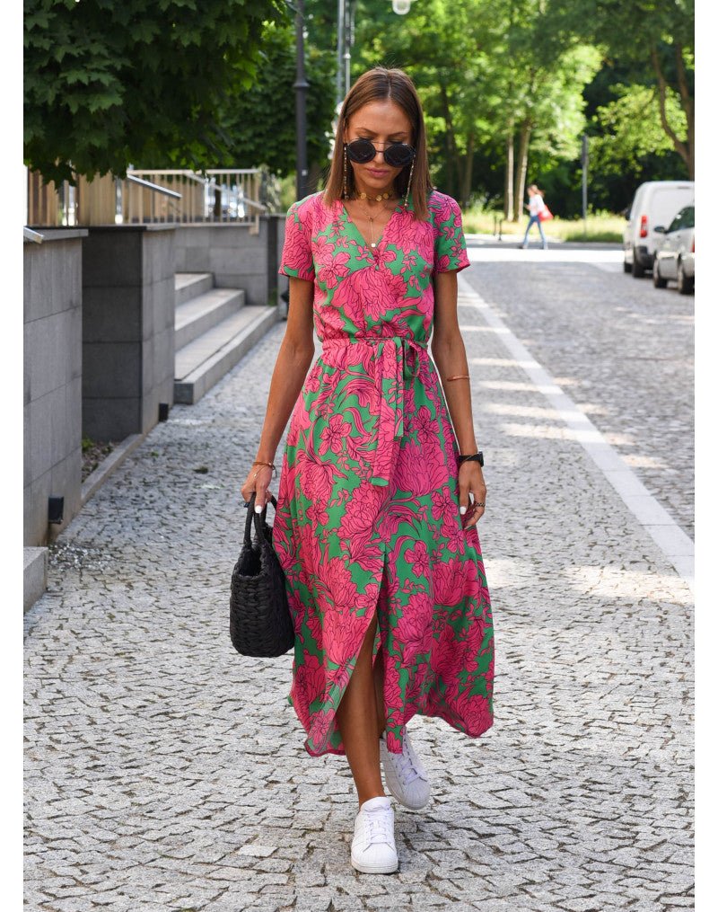 VELOURA | Vestido Floral de Sofisticación