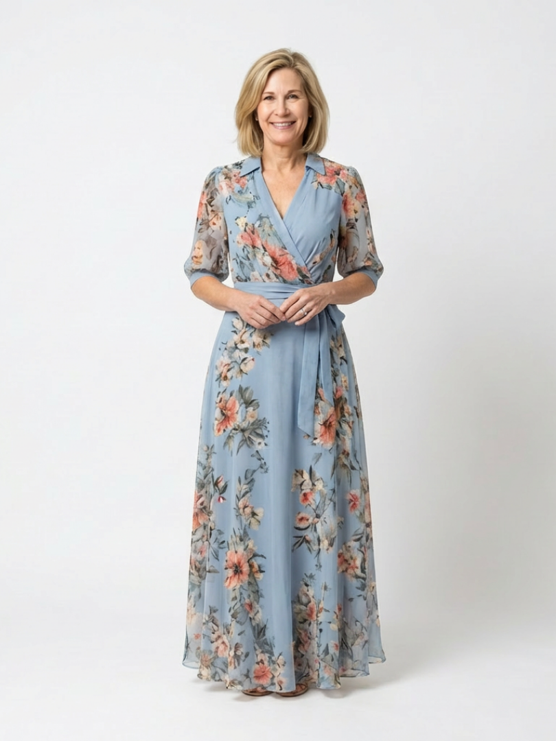 VELOURA | Vestido Maxi Envolvente Elowen