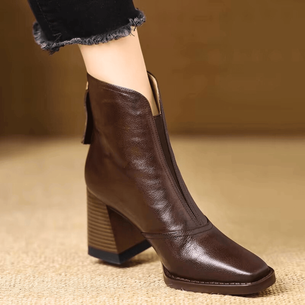 VELOURA | Botines Elegantes de Tacón Medio